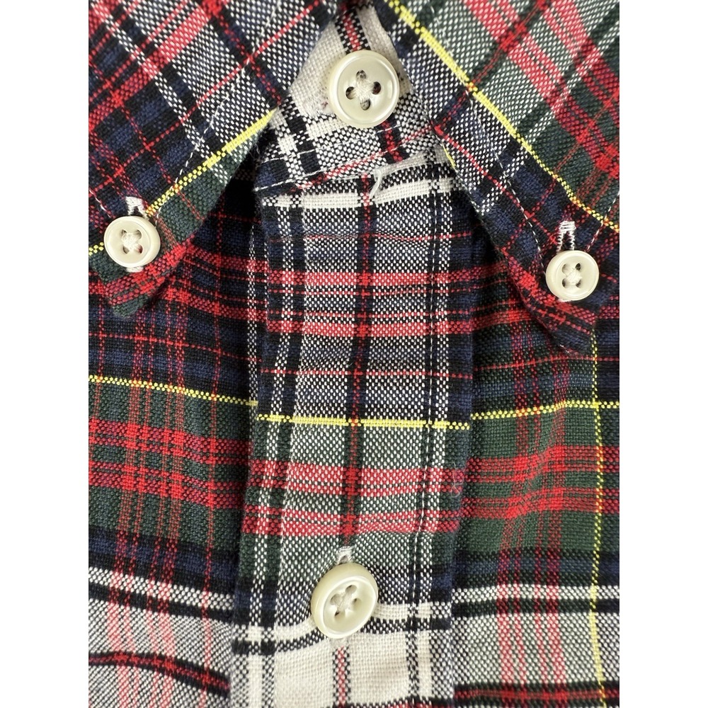 Ralph Lauren Red Plaid Classic Oxford Dress Shirt Men's Large Green Pony‎ - Picture 5 of 10
